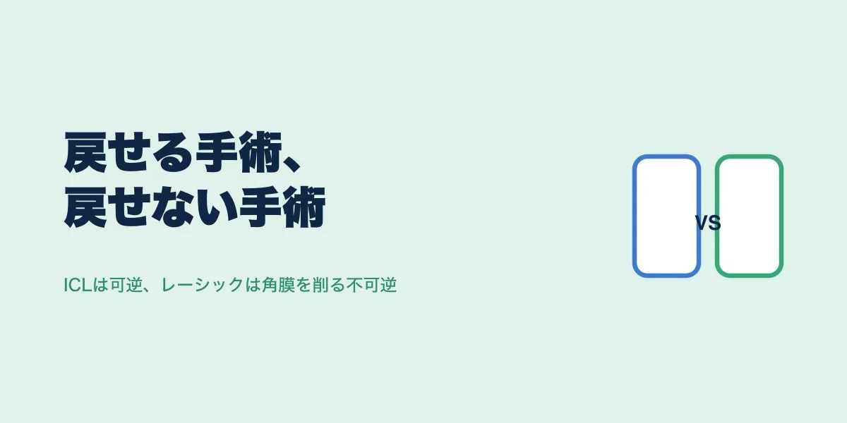 ICLとレーシックの後悔、多いのはどっち？